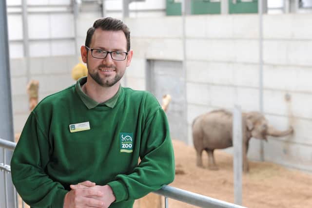 Adam Kenyon is the head of Project Elephant at Blackpool Zoo (Picture: JPIMedia)