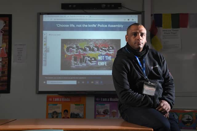 Martin, who is under a parole office for life for committing acts of unprovoked violence, now gives talks in schools about the dangers of knife crime.