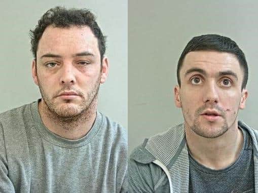 Lee Brown and Kurtis Nelson were arrested in January after raiding a number of addresses across Lancashire and Greater Manchester. (Credit: Lancashire Police)