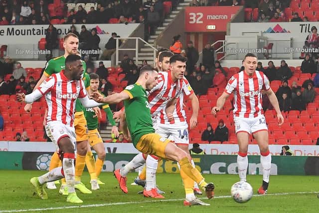 Alan Browne fires Preston into the lead at Stoke
