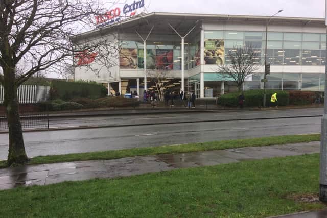 Staff and customers were told to leave Tesco following a bomb scare