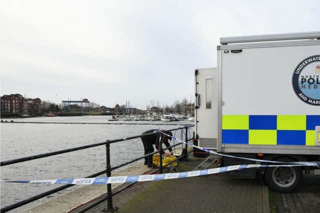 Divers entered the water at Preston Docks after police officers found Shaun's blue Toyota Auris car abandoned at the 'Green Frog' car park
