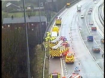Emergency services are responding to a crash involving a white van on the M6 this morning (February 20)