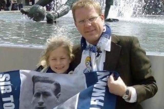 David Small with his daughter Becky at her first ever North End game