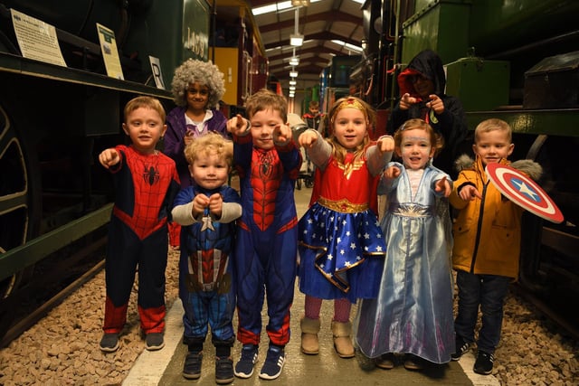 Superhero day at Ribble Steam Railway and Museum.
