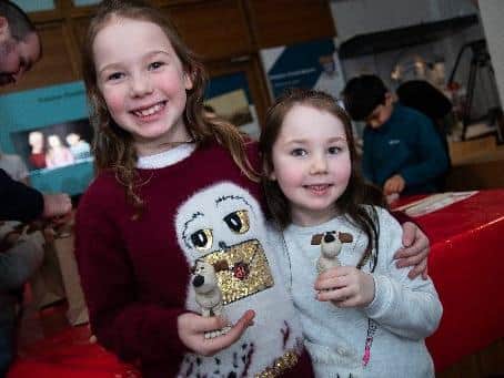 Youngsters have a go at making Gromit characters at the Aardman Workshop at the Harris Museumn in Preston. Photo: Kelvin Stuttard