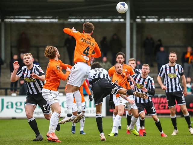 Match action from Chorley's game against Barnet
Photo: Ruth Hornby