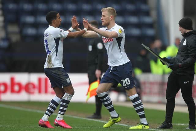 Jayden Stockley replaces Scott Sinclair during Preston's victory against Hull at Deepdale