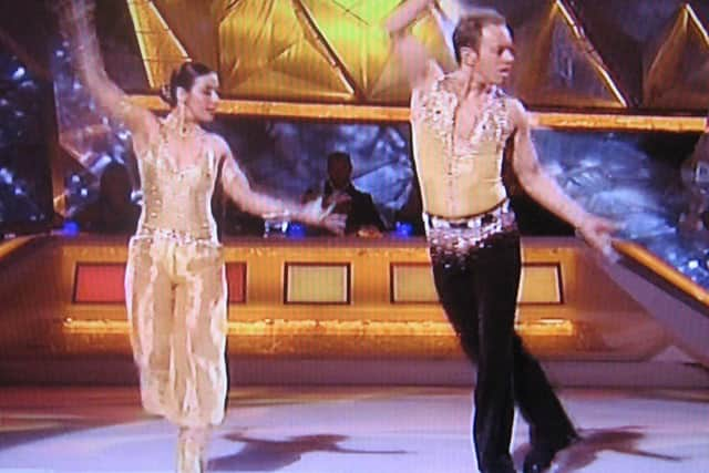 Hayley Tamaddon and Dan Whiston performing to Jai Ho from Slumdog Millionaire.