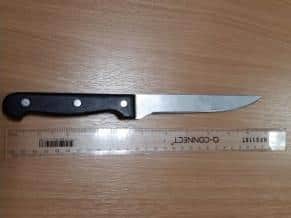 Two teenagers were arrested after a large knife, heroin, crack cocaine and a taser in Burnley. (Credit: Lancashire Police)