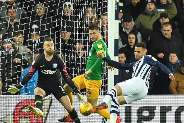 Hal Robson-Kanu fires West Bromwich Albion in front against Preston
