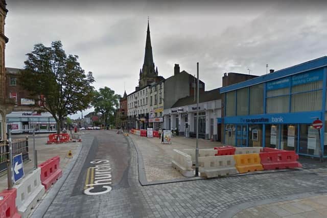 A 20-year-old man was found with serious injuries at the junction with Church Street and Avenham Street, close to the Co-Op bank. (Credit: Google)