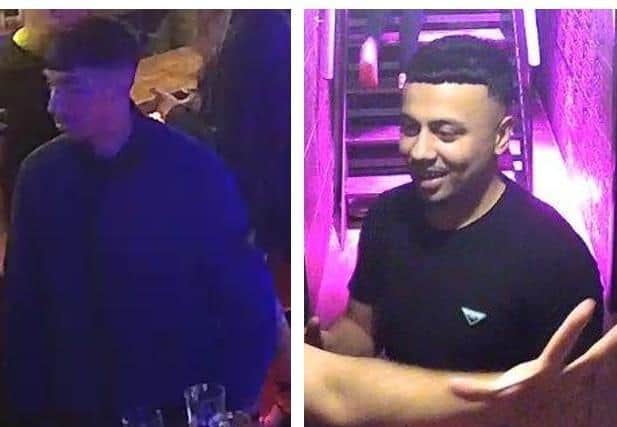Police have released CCTV images of two men they would like to speak to in connection with an assault in Preston. (Credit: Lancashire Police)