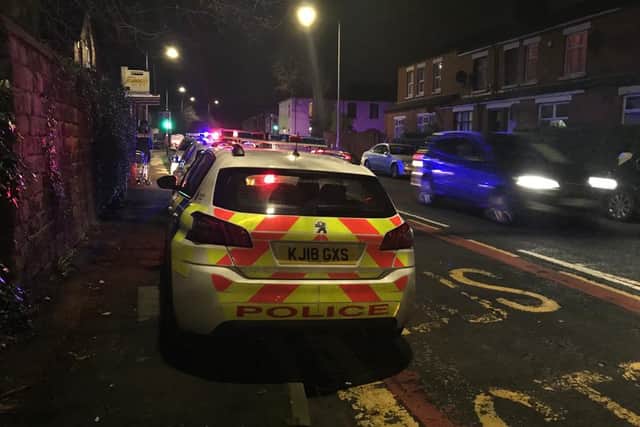 A large police presence was reported at an address onWatkin Lane inLostock Hall.