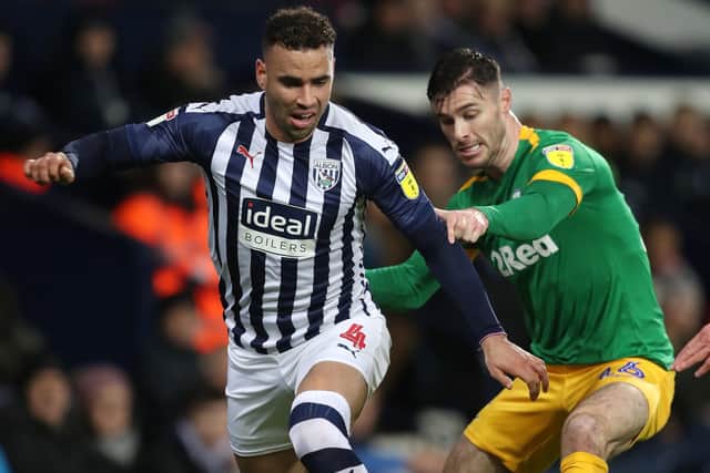 West Bromwich Albion's Hal Robson-Kanu gets away from Preston North End's Andrew Hughes