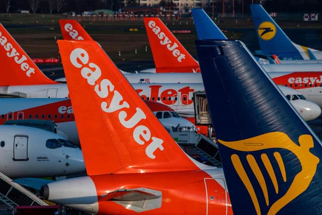 EasyJet has said it will be cancelling flights (Photo by JOHN MACDOUGALL/AFP via Getty Images)