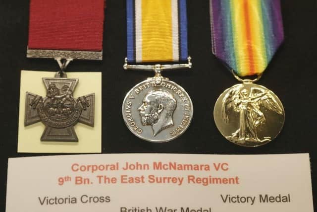 Replica of John McNamara's medals