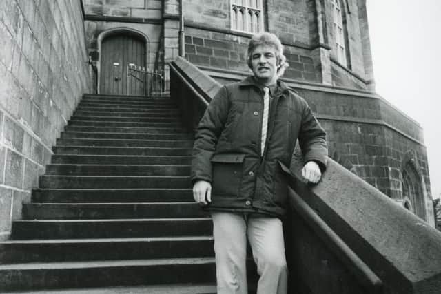Noel Fellowes outside Lancaster Assizes were he was wrongly convicted of the manslaughter of Harold Parkinson