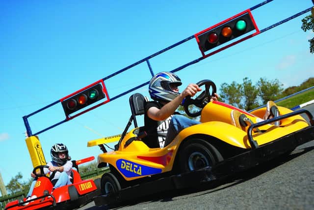 Children loving adventure can check out the go karts at Pontins