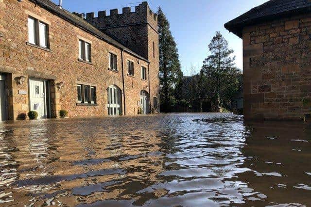 Flooding in Halton during Storm Ciara.