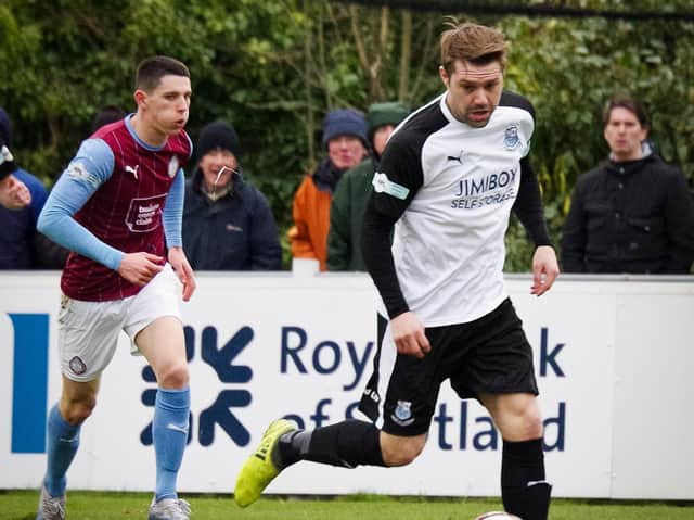 Brig's Alistair Waddecar scored a great goal
Photo: Ruth Hornby