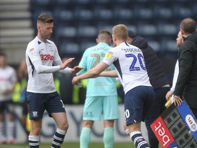 Jayden Stockley replaces Paul Gallagher in PNE's defeat to Queens Park Rangers at Deepdale