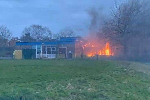 Ashton Primary School suffered a serious fire on Saturday evening (March 7). Pic: Amanda Metcalf