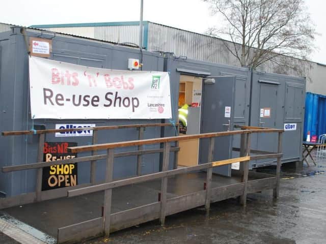 Going - the Bits 'n' Bobs Re-Use shop at the Garstang Community Recycling and Re-Use Centre on Brockholes Way, Catterall