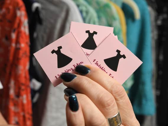 Swishing involves donating unwanted garments in return for tokens. Once the swish event opens, you can swap your tokens for pre-loved clothing donated by other people.