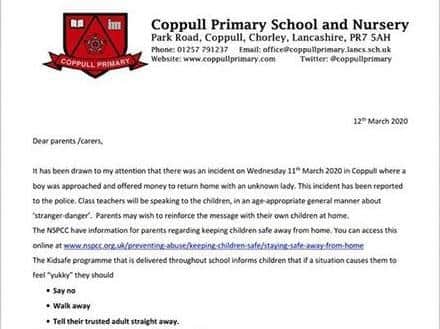 Coppull Primary School and Nursery informed parents of the incident via letter yesterday (Thursday, March 12)
