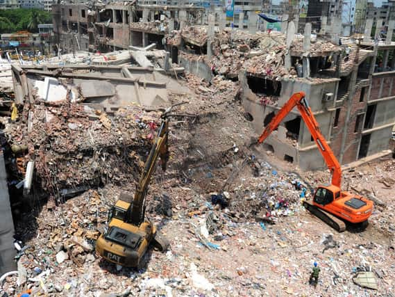 The Rana Plaza building, which housed five garment factories, collapsed due to shoddy construction - it was the country's worst industrial disaster.