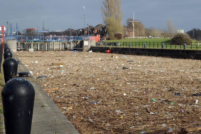 A sea of rubbish brought in by the highest tides of the year (Photos Donna Clifford).