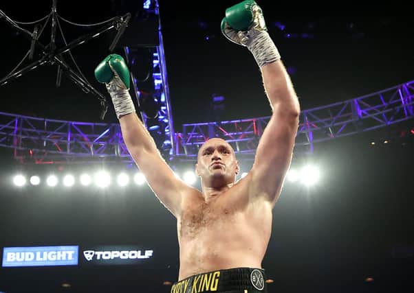 Tyson Fury pictured after defeating Deontay Wilder last month (photo: Getty Images)
