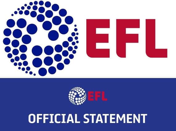The EFL have released a statement on the coronavirus pandemic