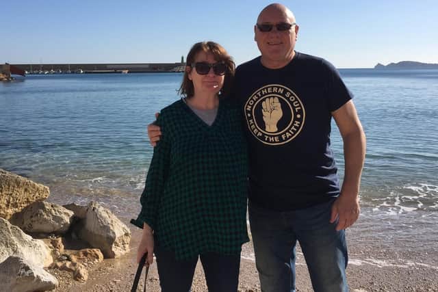 Mick Dennison and wife Lynn in Spain in happier times