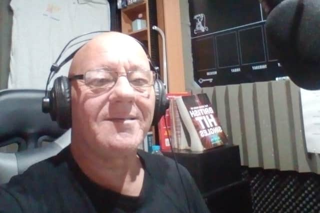 Mick Dennison in his radio studio