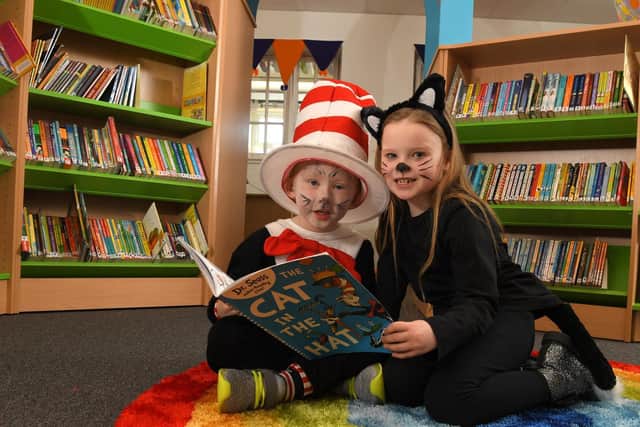 Cats prove a purrfect choice for dressing up day at Greenlands School library opening