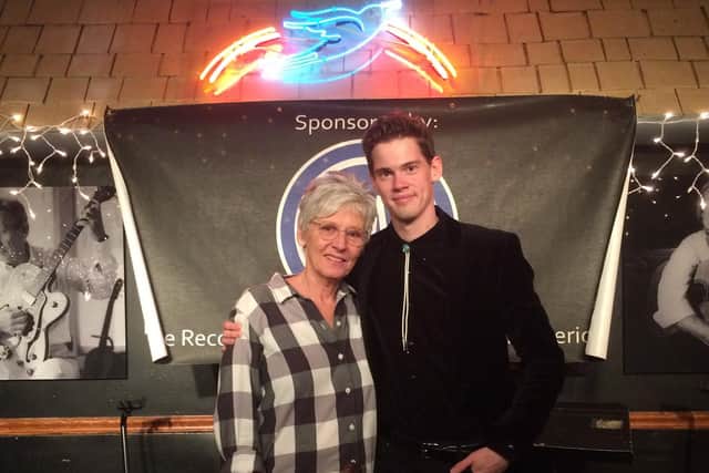 Joe with American singer Jill Colucci at the Bluebird Cafe in Nashville.