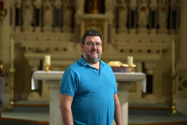 Fr. Graeme Dunne celebrated Mass in an empty church - but still had a big congregation