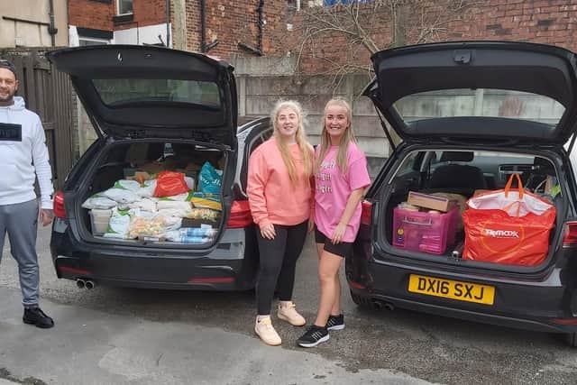 Staff at The Beam&Brycg pub in Bamber Bridge, which has donated two cars full of fresh and frozen food to New Day Church food bank.
