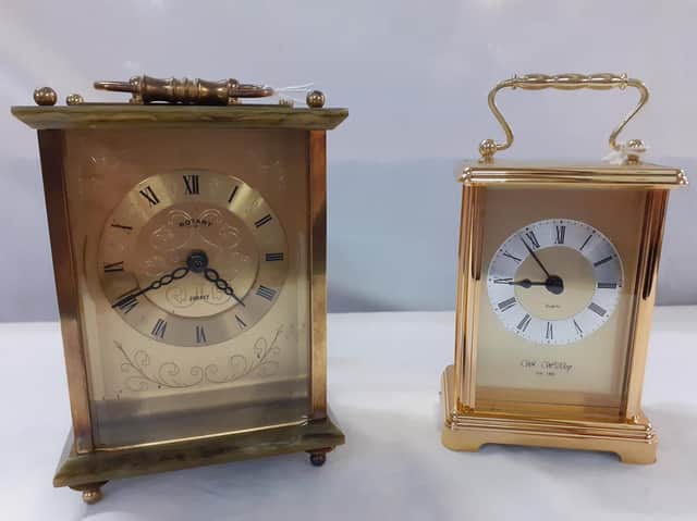 These carriage clocks follow the classic design favoured since 1810