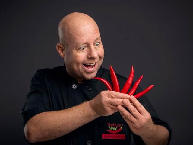 Walton-le-Dale chef Professor Spice, who holds the record for eating the world's hottest Pot Noodle.
