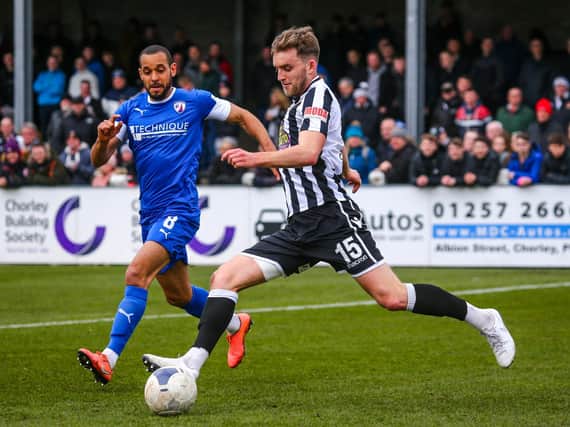Match action from Chorley's recent National league game against Chesterfield
Photo: Stefan Willoughby