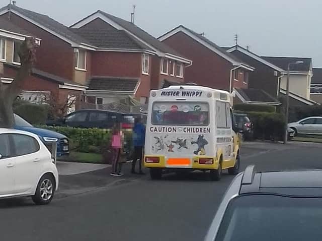 An ice cream van visits streets in Preston on Tuesday, March 24. Pic credit: David Illingworth