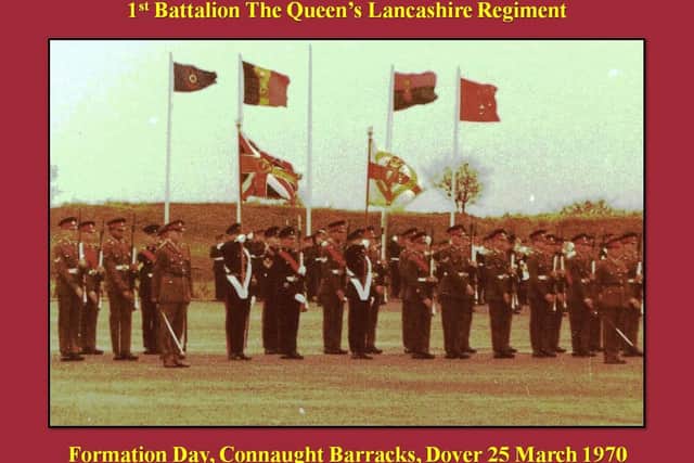 Amalgamation ceremony of the Queens Lancashire Regiment in 1970