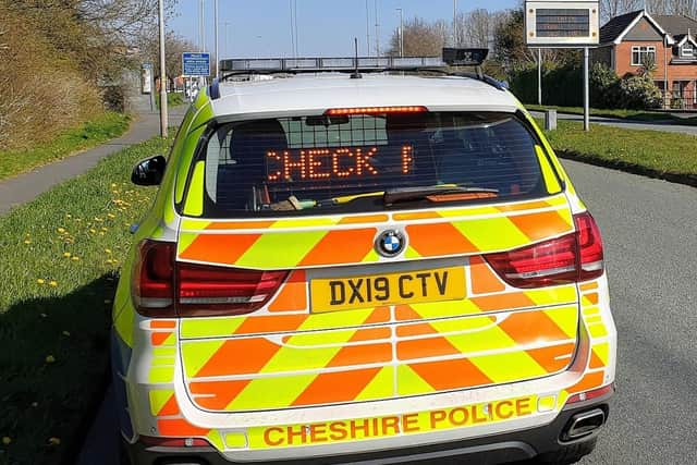 Officers wrote out a Traffic Offence Report for the driver