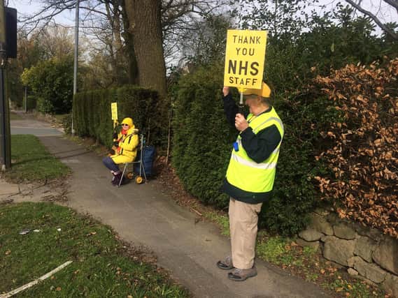 Campaigners keep their distance at their last demonstration outside Chorley A&E - for now - on 21st March