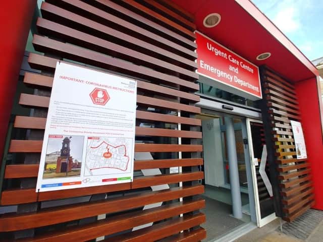 The hubs are being set up to protect the vulnerable from the disease, and to keep the pressure off medics on the frontline. Pictured is Blackpool Victoria Hospital