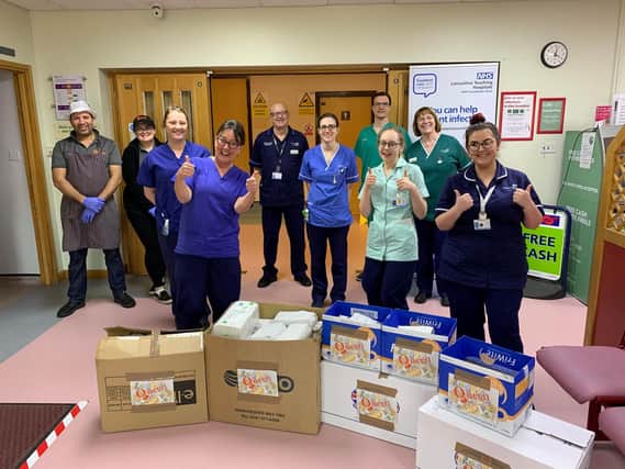 Staff at Royal Preston Hospital are delighted to receive their fish and chips