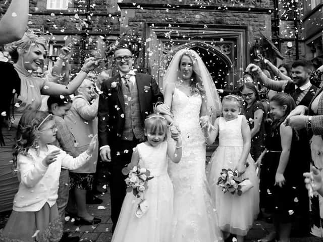 Martin and Rachel Neave, with their daughters and guests. Photo by Adam Lupton.